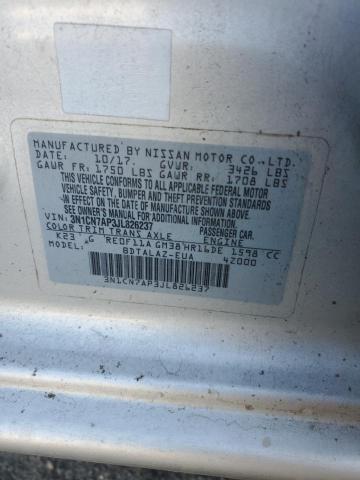 2018 NISSAN VERSA S - 3N1CN7AP3JL826237