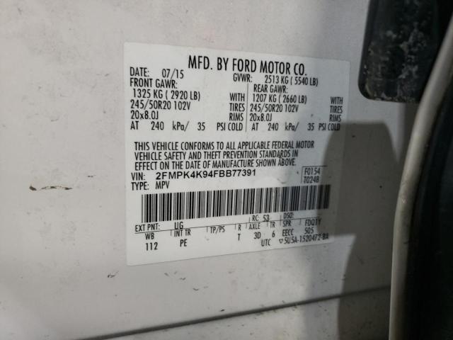 2015 FORD EDGE TITAN - 2FMPK4K94FBB77391