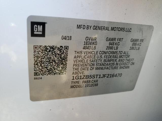 2018 CHEVROLET MALIBU LS 1G1ZB5ST1JF216470