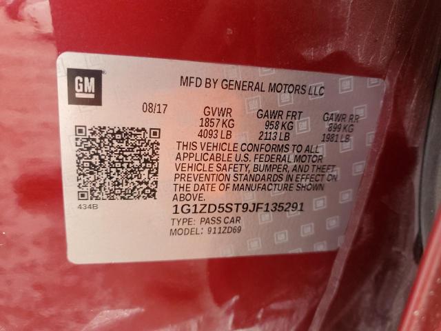 2018 CHEVROLET MALIBU LT - 1G1ZD5ST9JF135291