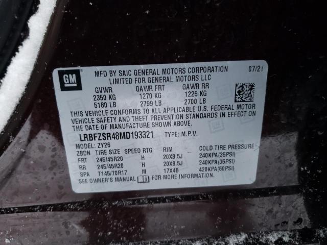 2021 BUICK ENVISION A LRBFZSR48MD193321