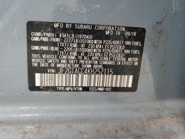 2019 SUBARU CROSSTREK JF2GTACC4KH252115