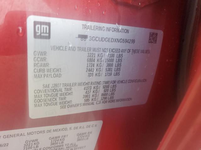 2022 CHEVROLET SILVERADO K1500 LTZ 3GCUDGEDXNG594299