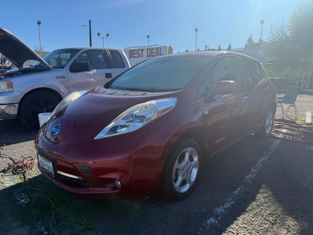 NISSAN LEAF SV 2011 red hatchbac electric JN1AZ0CP4BT000865 photo #3