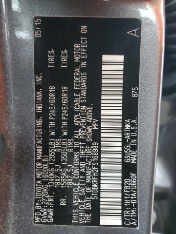 2015 TOYOTA HIGHLANDER - 5TDBKRFH2FS168989