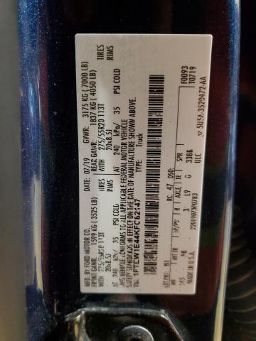 2019 FORD F150 SUPER - 1FTEW1E44KFC82147