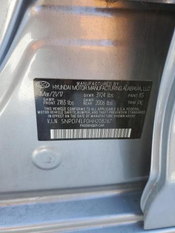 2017 HYUNDAI ELANTRA SE - 5NPD74LF0HH208267
