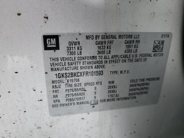 2015 GMC YUKON SLT 1GKS2BKCXFR101593
