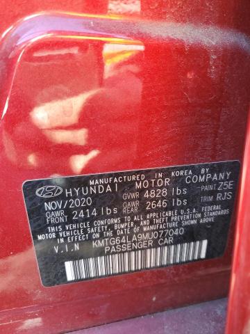 2021 GENESIS G70 KMTG64LA9MU077040