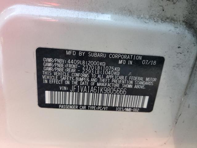 2019 SUBARU WRX - JF1VA1A61K9805666