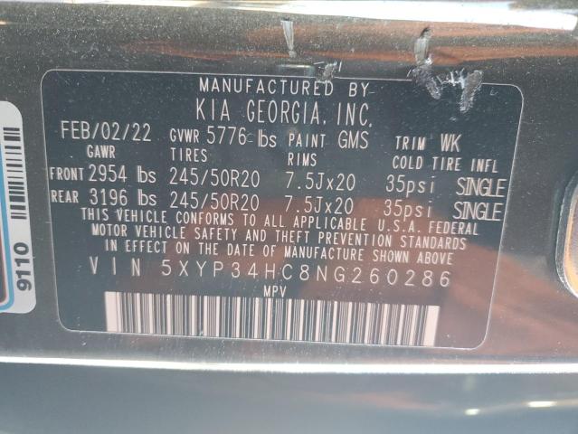 2022 KIA TELLURIDE - 5XYP34HC8NG260286