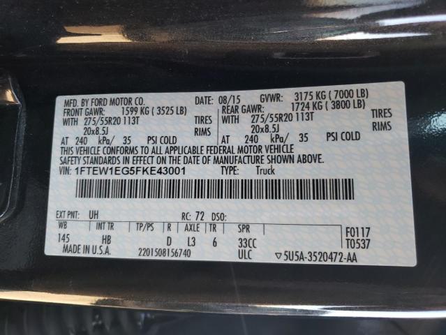 2015 FORD F150 SUPER - 1FTEW1EG5FKE43001