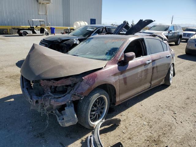 HONDA ACCORD EXL 2014 maroon  gas 1HGCR2F82EA094896 photo #1