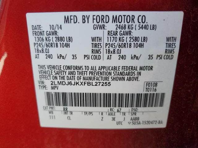 2015 LINCOLN MKX - 2LMDJ6JKXFBL27255