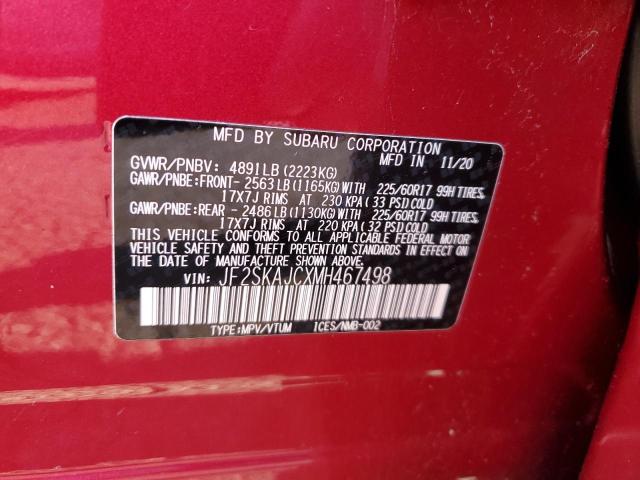 2021 SUBARU FORESTER P - JF2SKAJCXMH467498