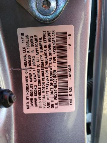 2019 HONDA INSIGHT TO 19XZE4F98KE016396
