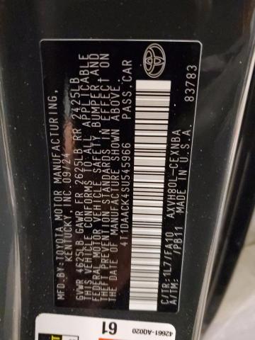 2025 TOYOTA CAMRY XSE 4T1DAACK4SU545966
