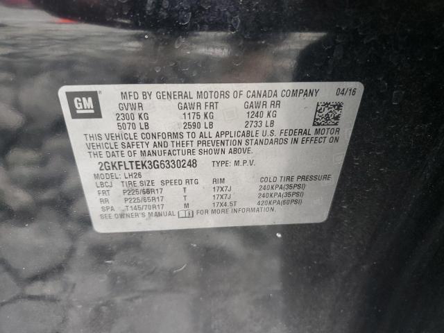2016 GMC TERRAIN SL - 2GKFLTEK3G6330248
