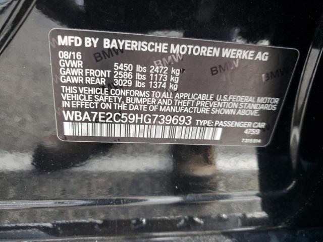2017 BMW 740 I - WBA7E2C59HG739693