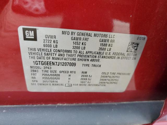 2018 GMC CANYON DEN 1GTG6EEN7J1207009