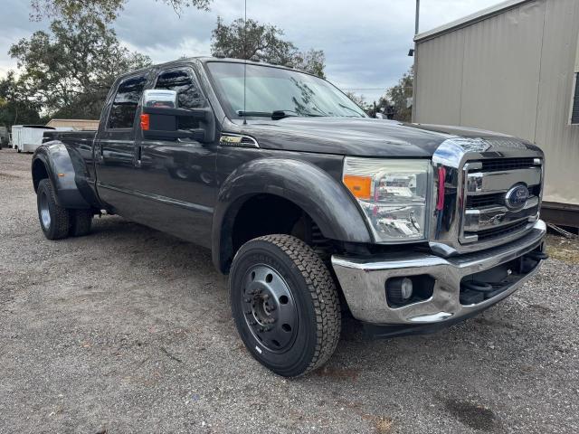 FORD F450 SUPER 2016 gray crew pic diesel 1FT8W4DT8GEA24900 photo #1