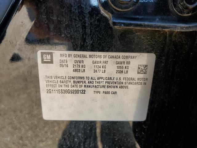 2016 CHEVROLET IMPALA LT - 2G1115S36G9200122
