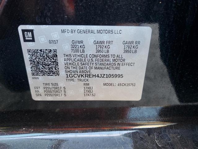 2018 CHEVROLET SILVERADO - 1GCVKREH4JZ105995