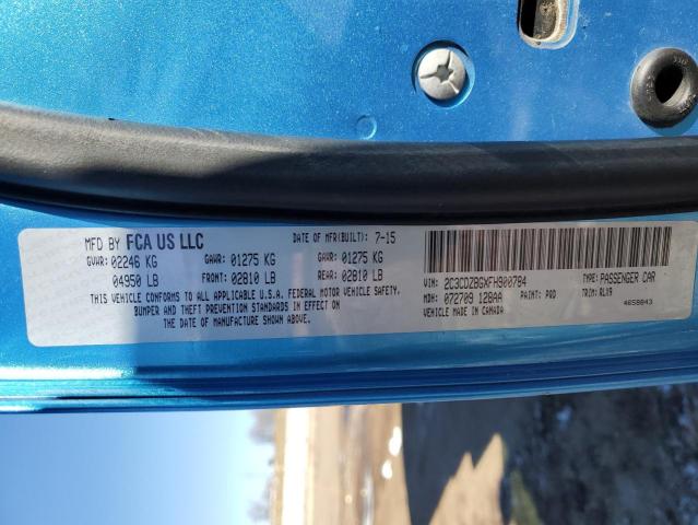 2015 DODGE CHALLENGER - 2C3CDZBGXFH900784