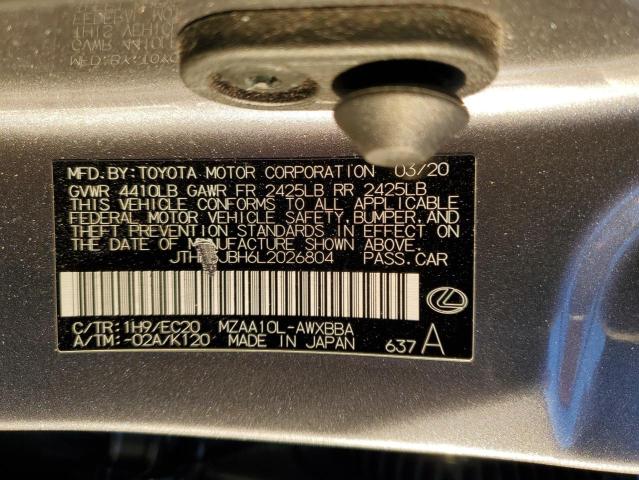 2020 LEXUS UX 200 JTHP3JBH6L2026804