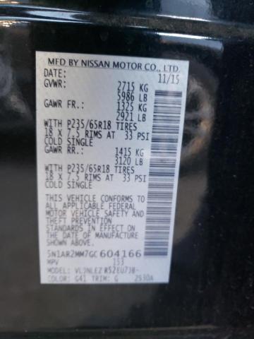 2016 NISSAN PATHFINDER - 5N1AR2MM7GC604166