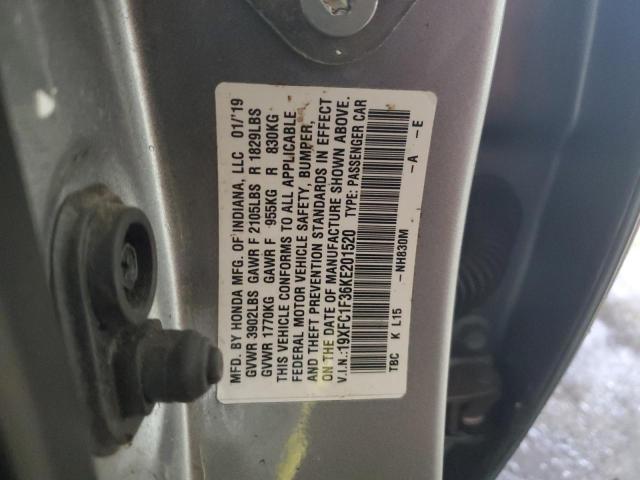 2019 HONDA CIVIC EX - 19XFC1F36KE201520
