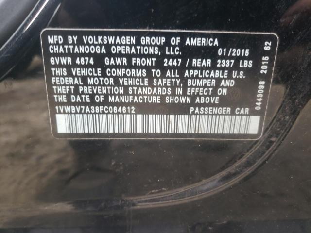 2015 VOLKSWAGEN PASSAT SE - 1VWBV7A38FC064612