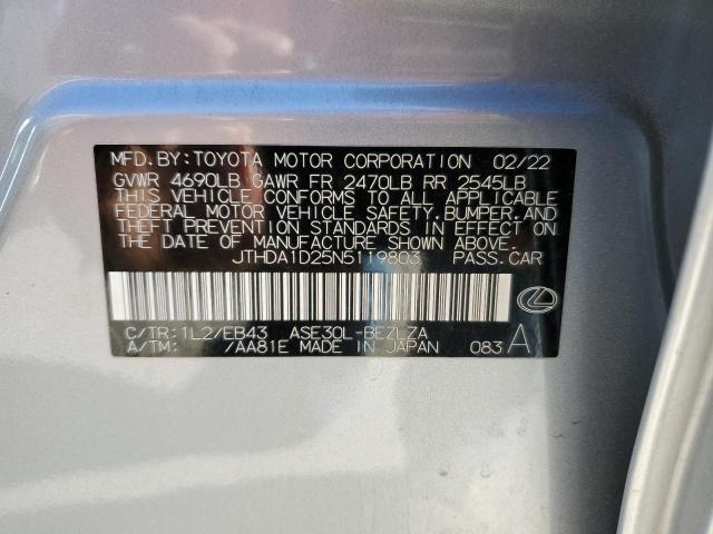 2022 LEXUS IS300 JTHDA1D25N5119803