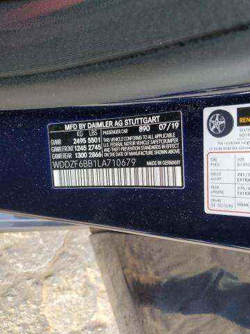 2020 MERCEDES-BENZ E AMG 53 4 WDDZF6BB1LA710679