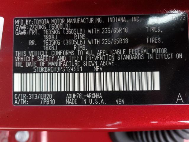 2023 TOYOTA HIGHLANDER - 5TDKBRCH3PS124991