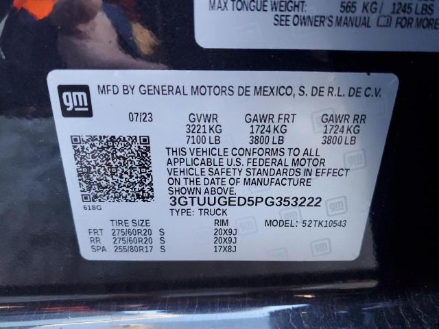 2023 GMC SIERRA K15 - 3GTUUGED5PG353222
