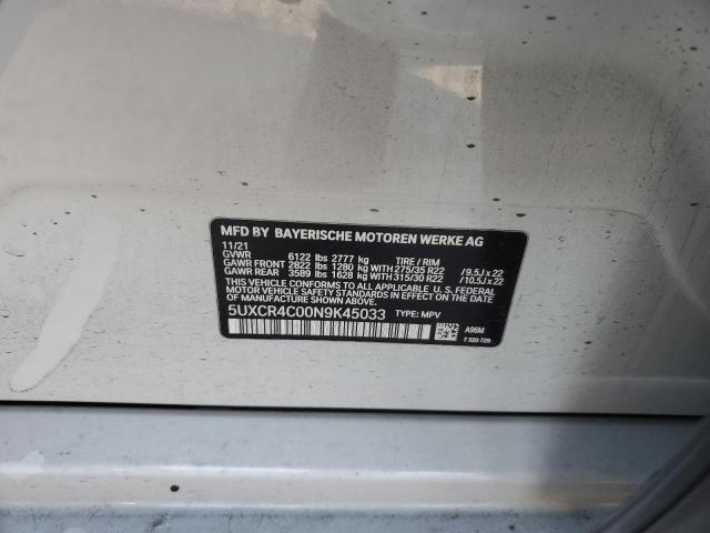 2022 BMW X5 SDRIVE - 5UXCR4C00N9K45033