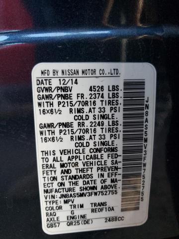 2015 NISSAN ROGUE SELE - JN8AS5MV3FW752755