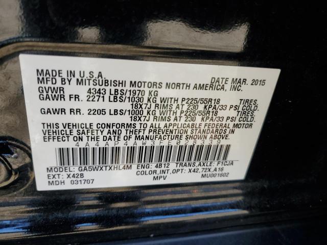 2015 MITSUBISHI OUTLANDER - 4A4AP4AW3FE028339