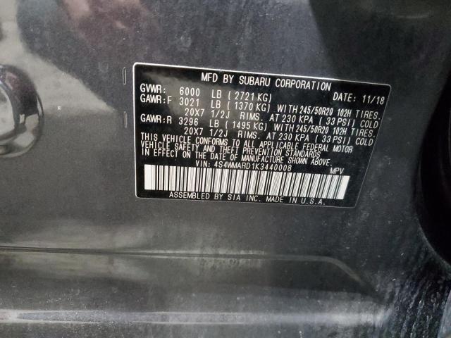 2019 SUBARU ASCENT TOU 4S4WMARD1K3440008