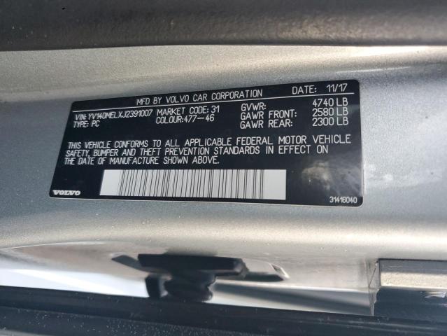 2018 VOLVO V60 T5 DYN YV140MELXJ2391007