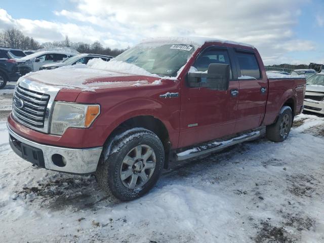 FORD F150 SUPER 2011 red crew pic gas 1FTFW1ET7BKD43218 photo #1