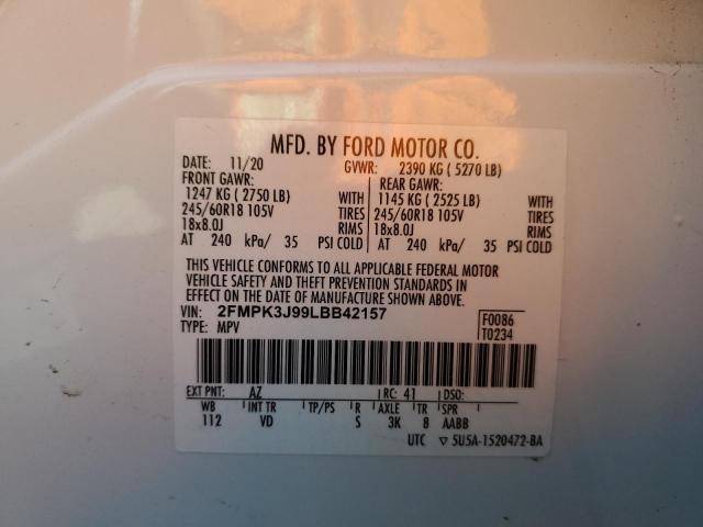 2020 FORD EDGE SEL - 2FMPK3J99LBB42157