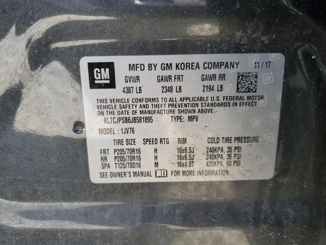 2018 CHEVROLET TRAX 1LT - KL7CJPSB6JB581895