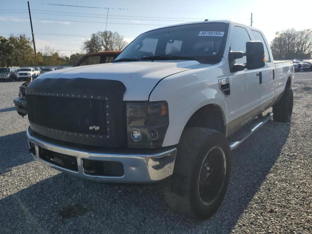 FORD F350 SRW S 2008 white crew pic diesel 1FTWW31R98EB04721 photo #1