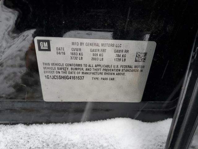 2016 CHEVROLET SONIC LT - 1G1JC5SH6G4161637