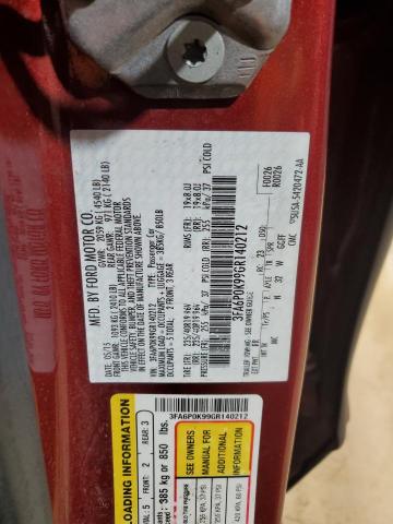 2016 FORD FUSION TIT 3FA6P0K99GR140212