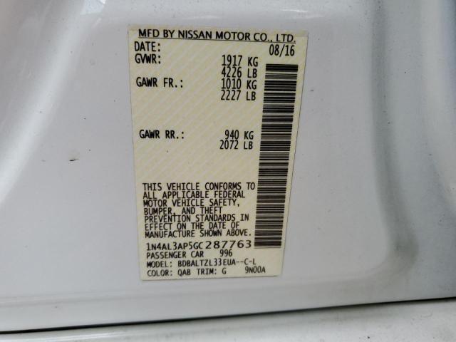 2016 NISSAN ALTIMA 2.5 - 1N4AL3AP5GC287763
