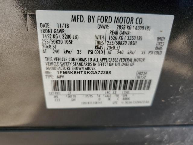 2019 FORD EXPLORER P 1FM5K8HTXKGA72388