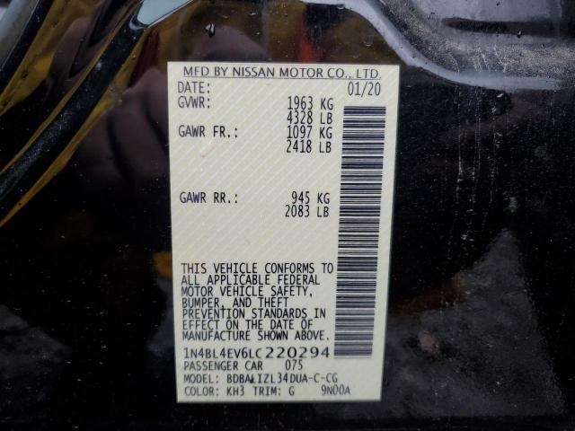 2020 NISSAN ALTIMA SL - 1N4BL4EV6LC220294